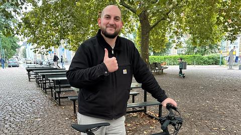 Jonas aus Darmstadt hat das erste E-Bike gefunden