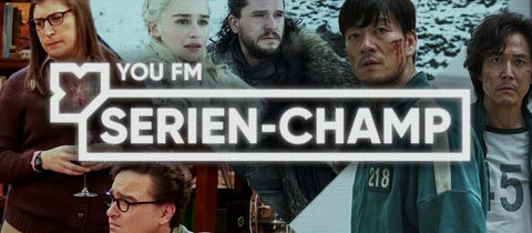 Ausschnitt aus den Serien "Big Bang Theory", "Game of Thrones", "Squid Games"
