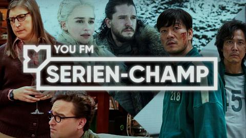 Ausschnitt aus den Serien "Big Bang Theory", "Game of Thrones", "Squid Games"