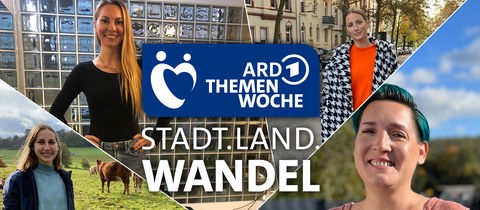 Mia steht auf ihrer Rinderweide, Juliana im Fitnessstudio, Caro auf der Staße in ihrer städtischen Nachbarschaft und Jasmin in ihrem Garten.